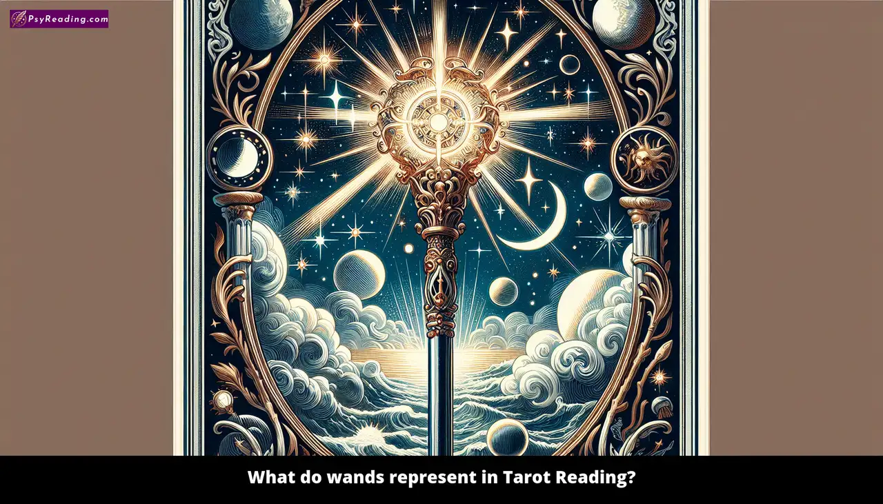 Tarot wand symbolism in captivating image.