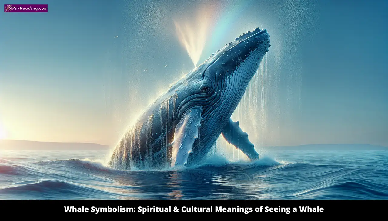 Whale breaching in ocean, symbolizing spiritual significance.