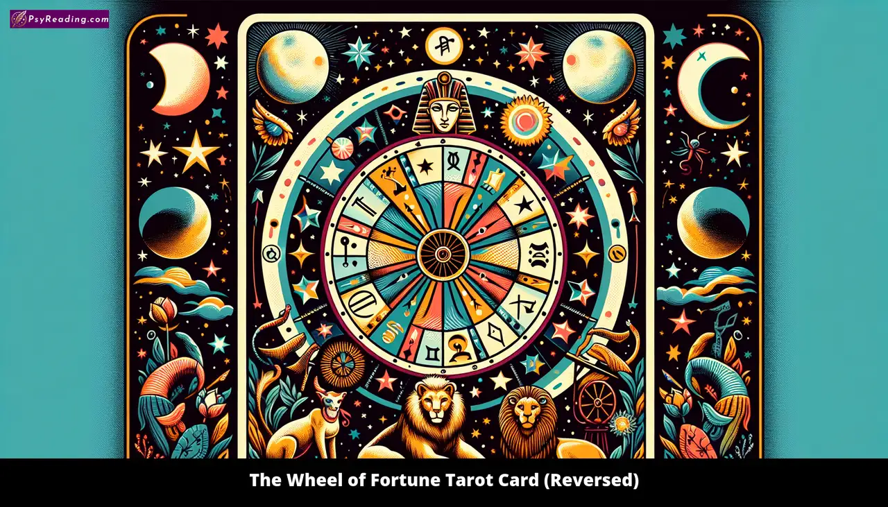 Reversed Wheel of Fortune Tarot Card