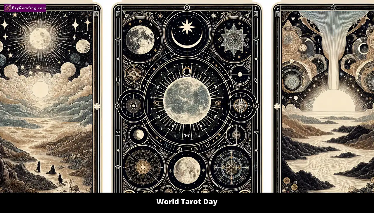 World Tarot Day celebration with tarot cards