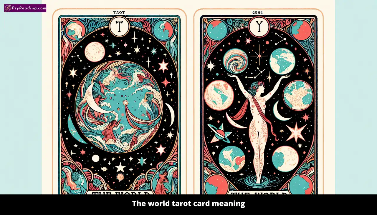 World tarot card representing completion and fulfillment.