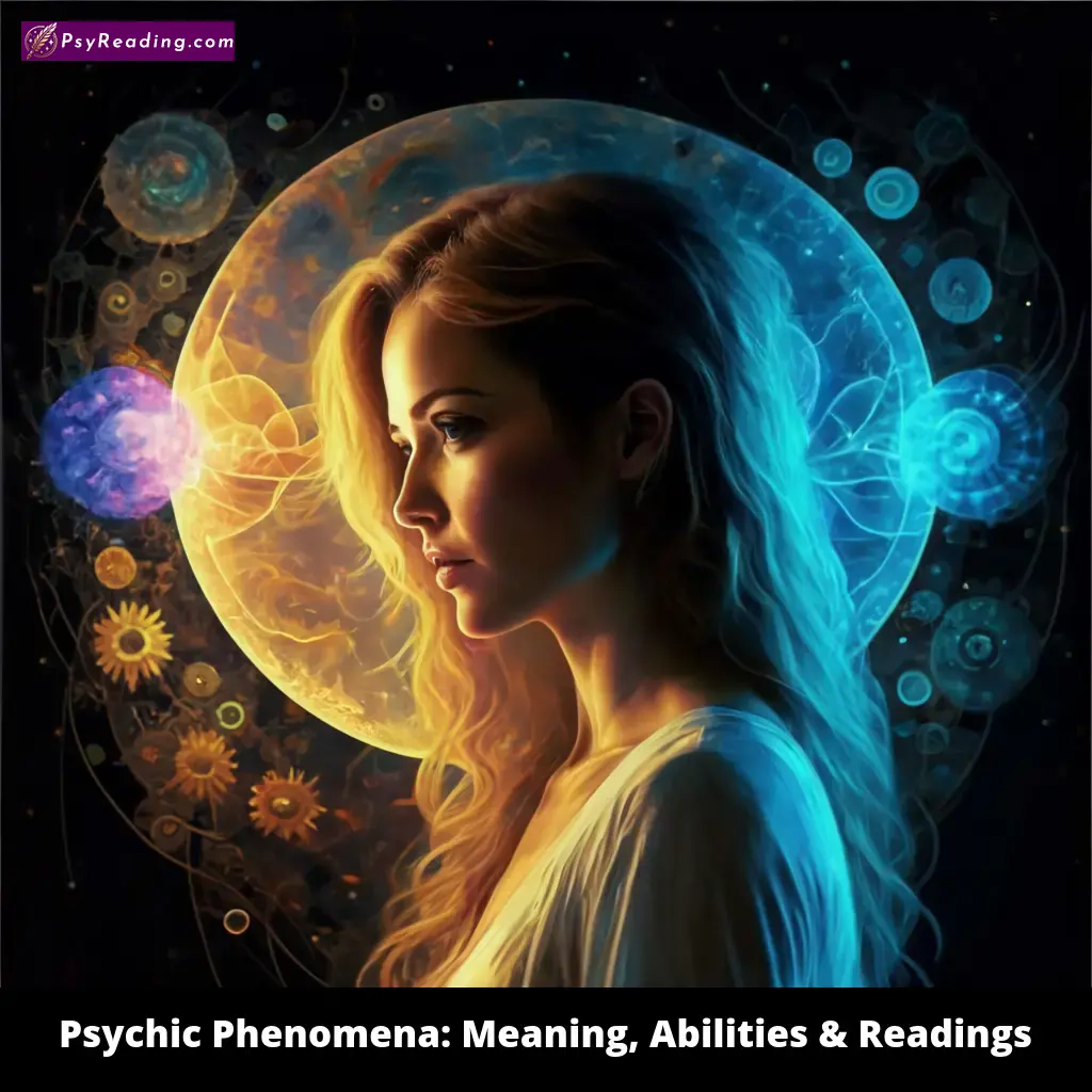 Psychic abilities in a reading pictured in an image.