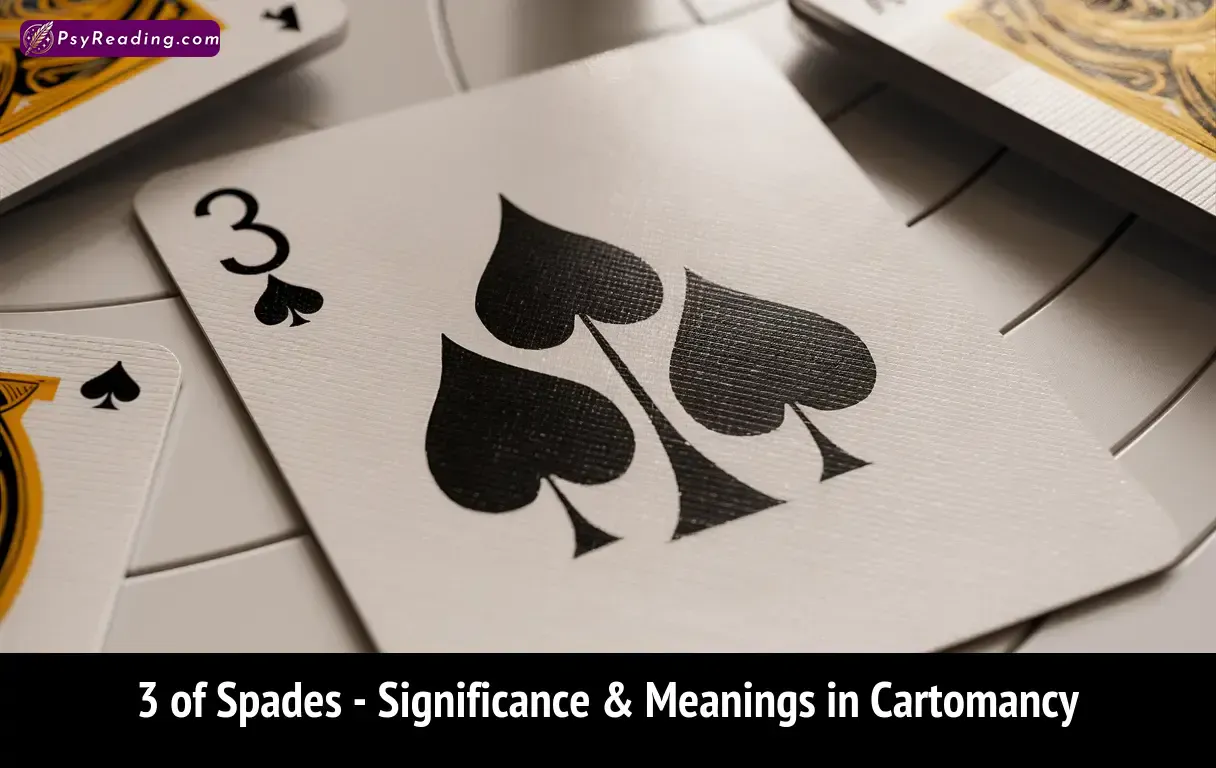 Three spades symbolizing Cartomancy's meanings and significance.
